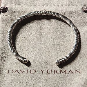 David Yurman Cable Station Bracelet with Diamonds, Size: Small